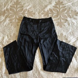 100% silk low-rise / mid-rise black pants!!